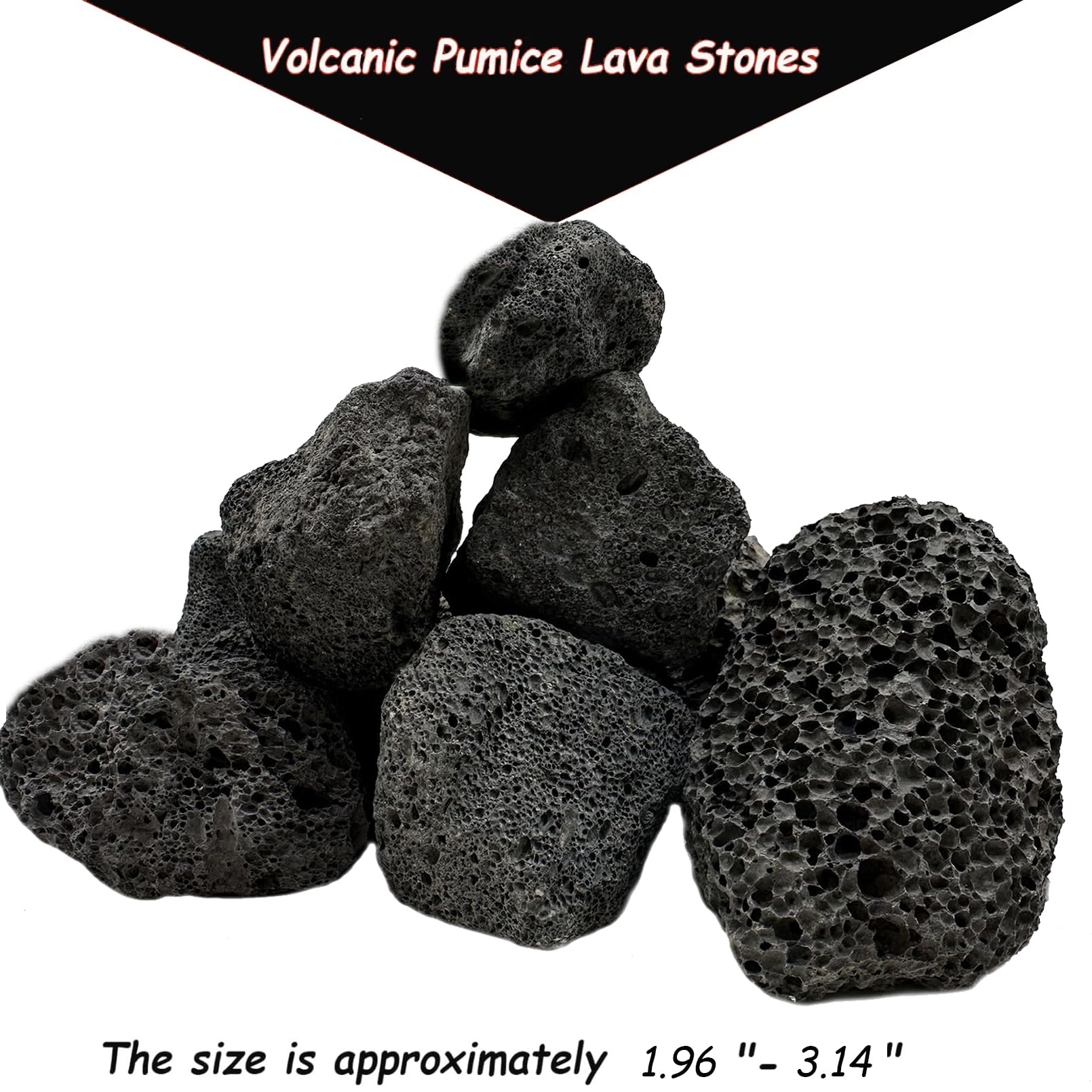 Tfwadmx pierres volcaniques poreuses, surface idéale pour les plantes et les bactéries.