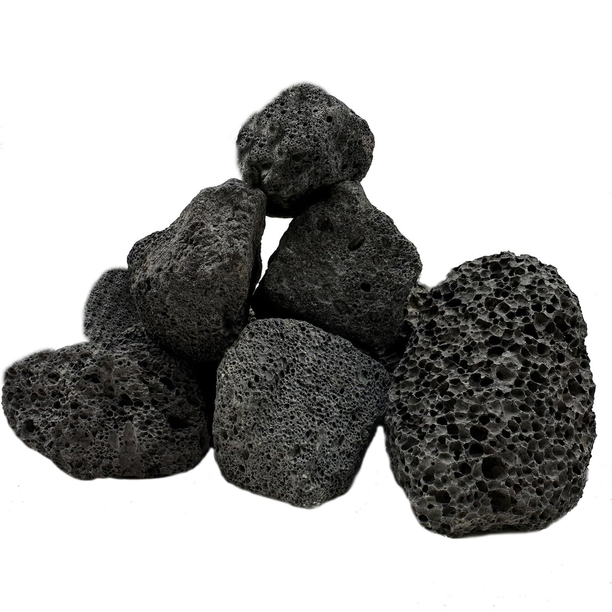 Tfwadmx pierres-lave-noires pour aquarium, décoration naturelle et durable.