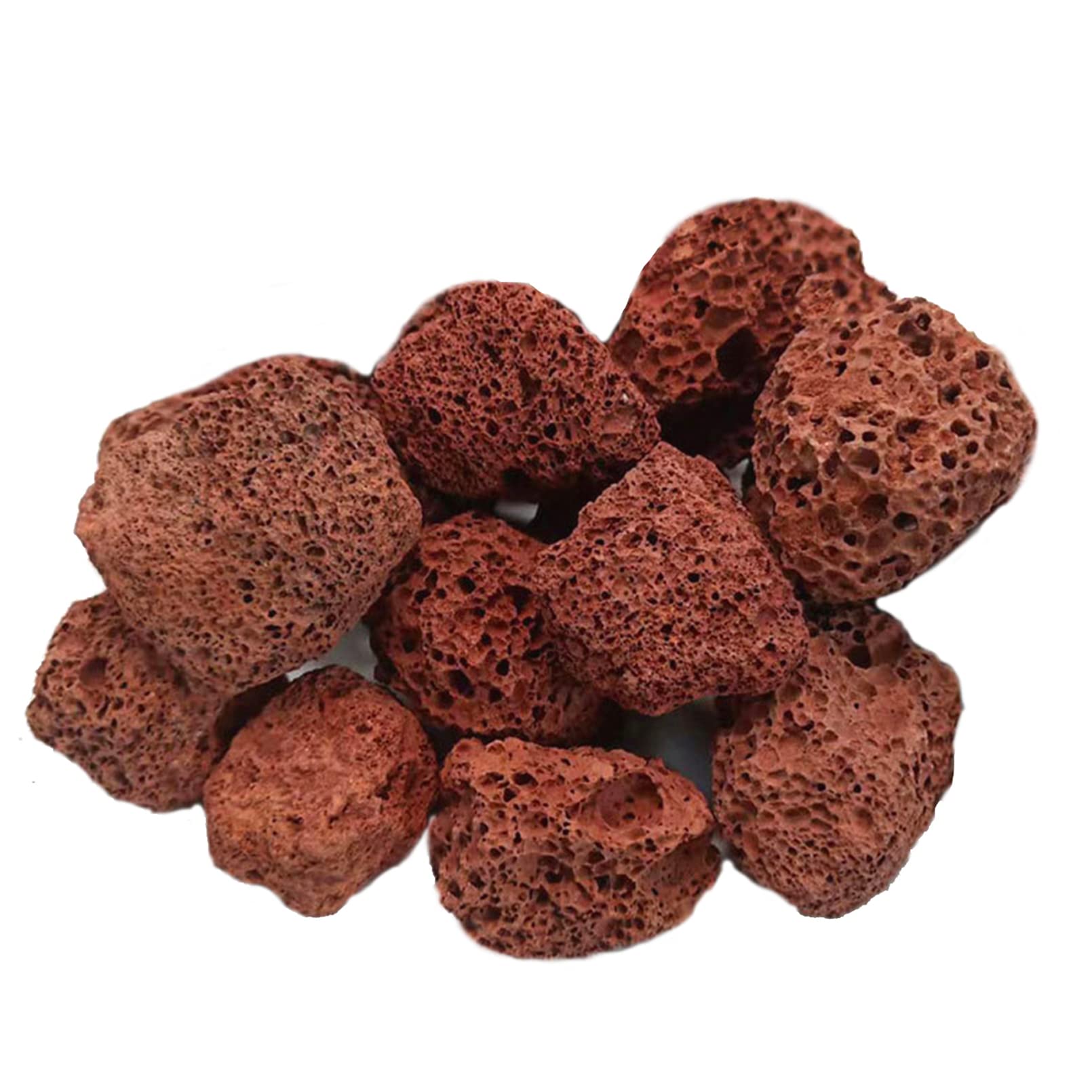 Tfwadmx pierres volcaniques de lave rouge pour aquarium, décor naturel et filtration