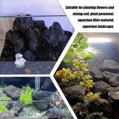 Tfwadmx pierres volcaniques noires pour pavage et décor d'aquarium.
