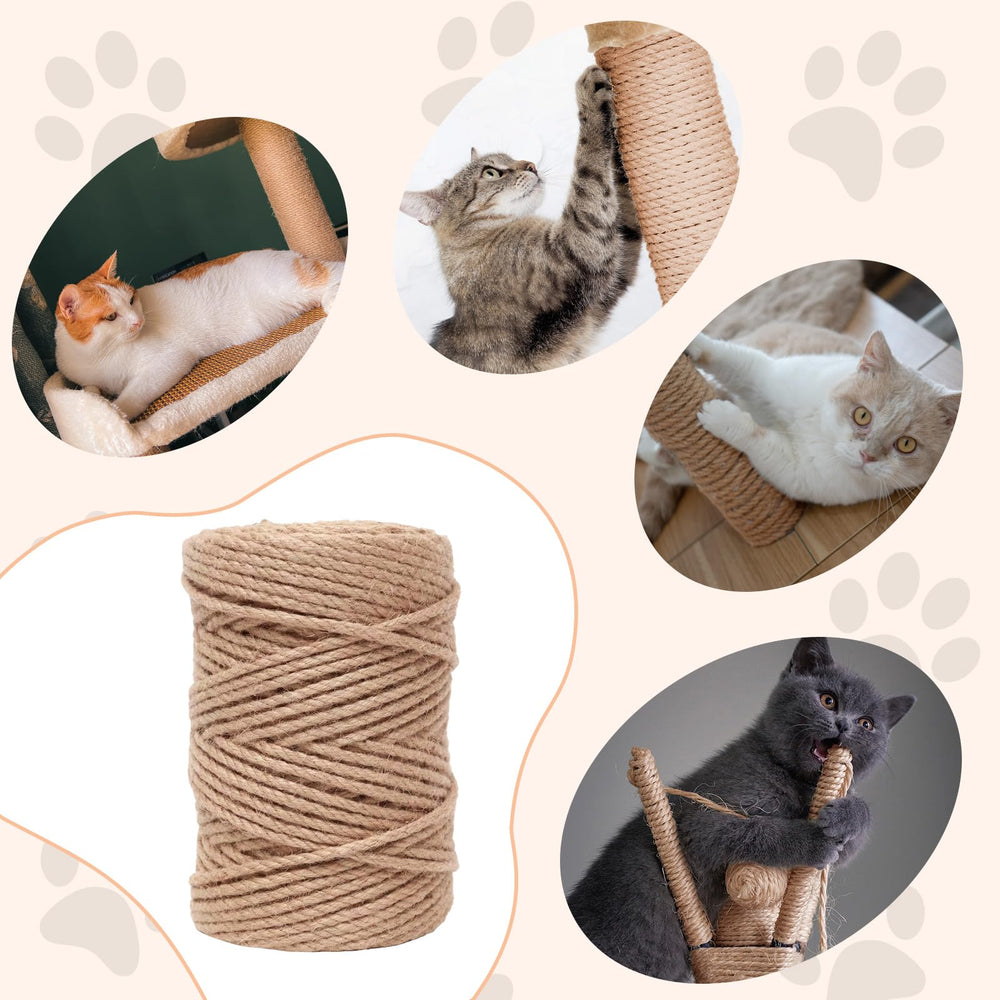 THAMIAO corde sisal naturelle, utilisation facile lors de l'assemblage d'un arbre à chat.
