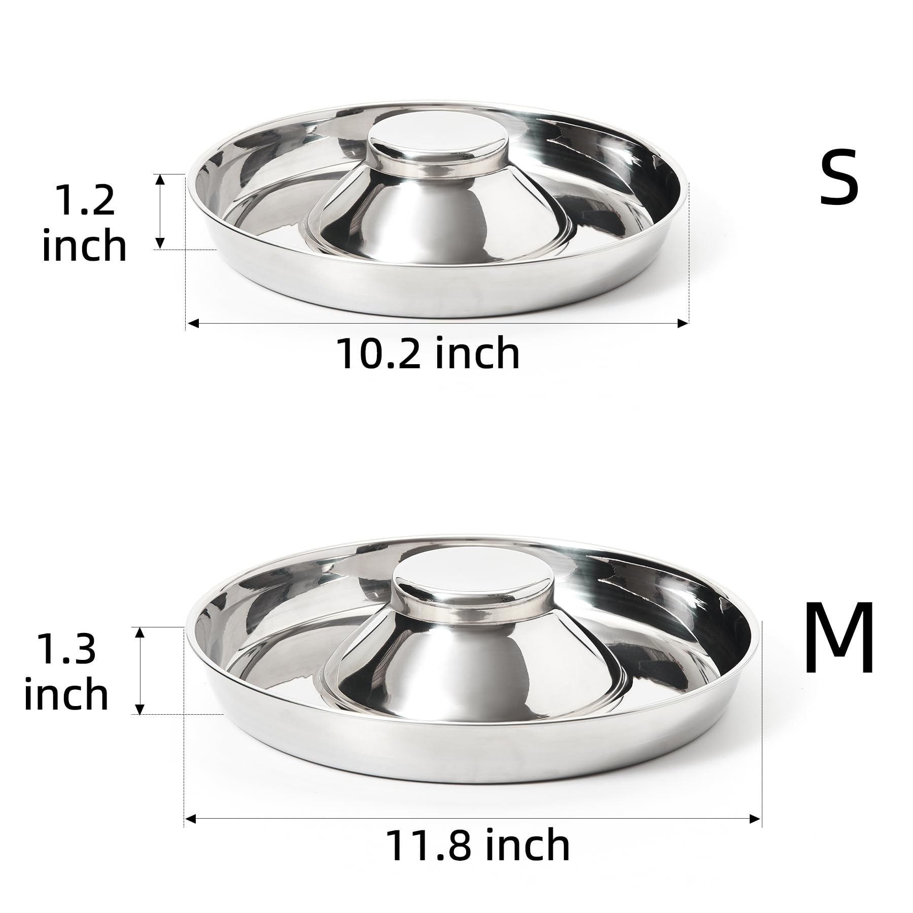 Capacités 4,25 et 5,25 tasses pour chiots de tailles variées.