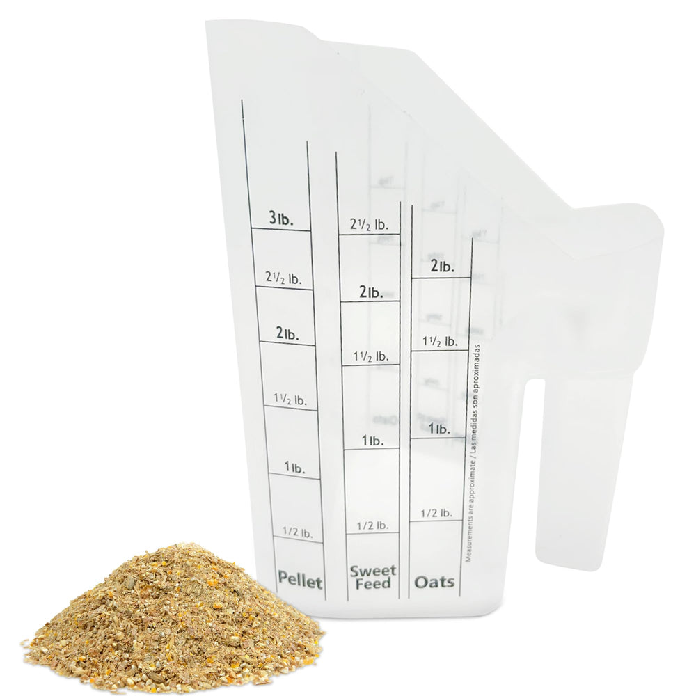 Tharos Distribution godet-nourrissage clair avec mesures pour portions précises du bétail