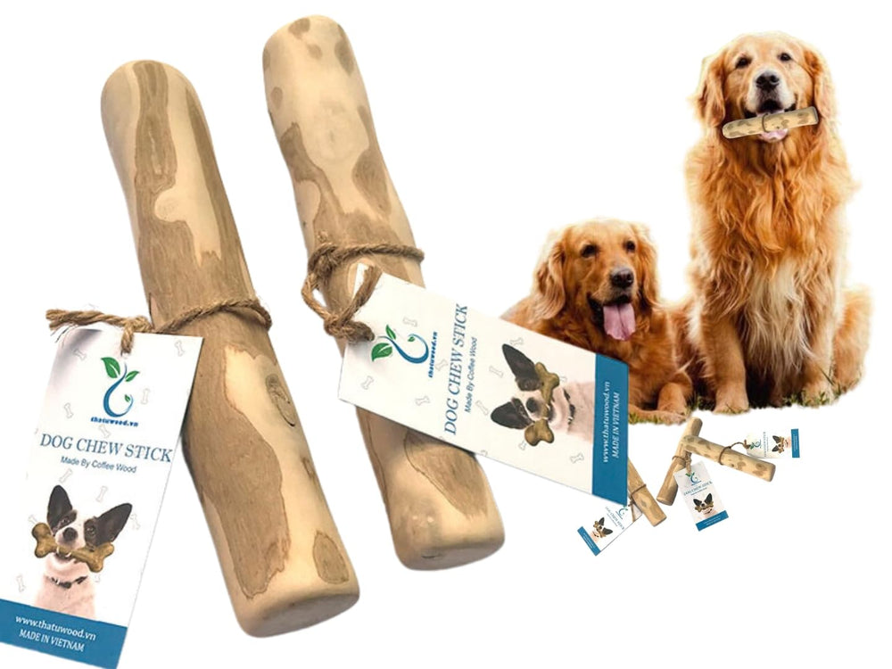 THATUWOOD bâton bois café pour chiot, aide à la dentition sans danger.
