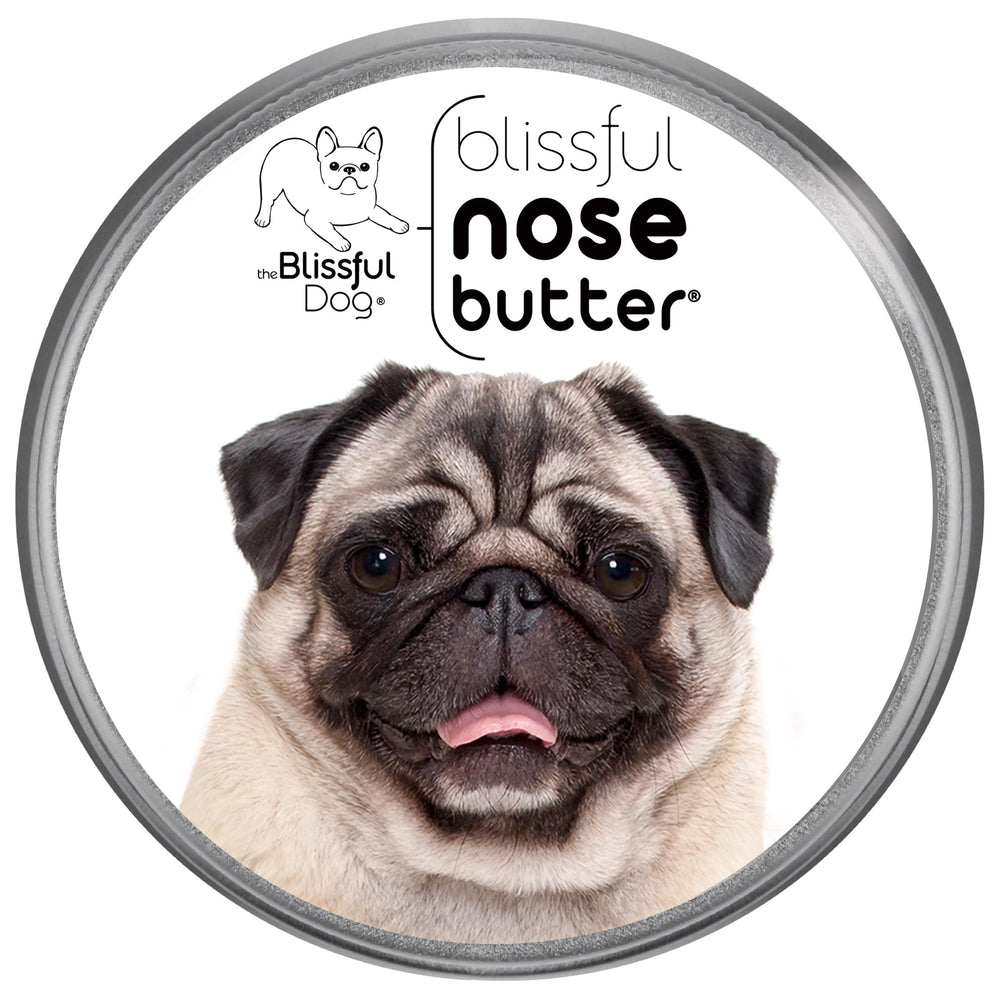 The Blissful Dog Beurre nez pug – soulagement rapide pour nez sec du chien.
