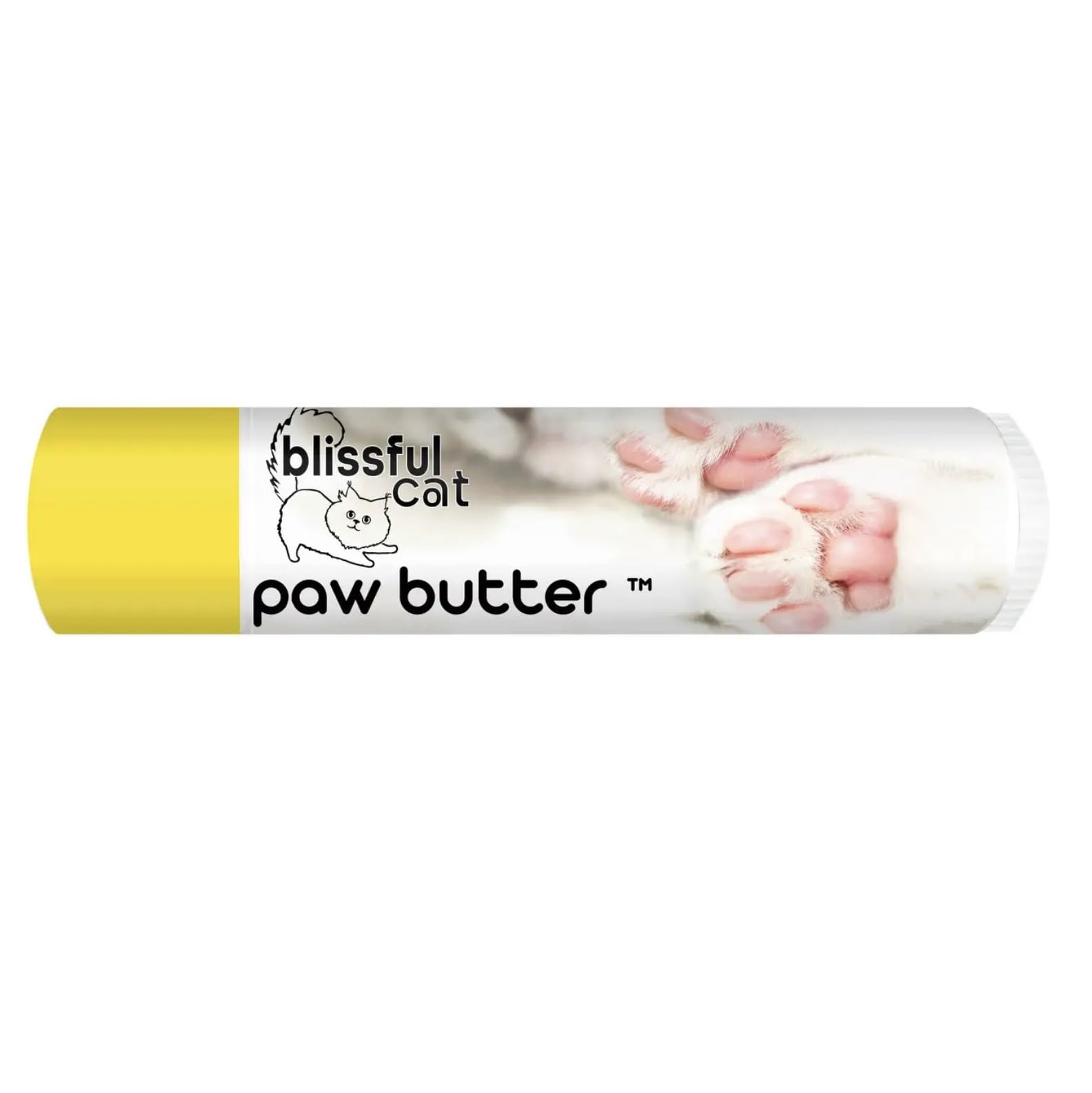 Packaging du beurre-pattes-chat The Blissful Dog, prêt à l’emploi.