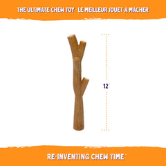 The Chew Club Power Bone en bambou réel pour chiens, conçu pour durer.