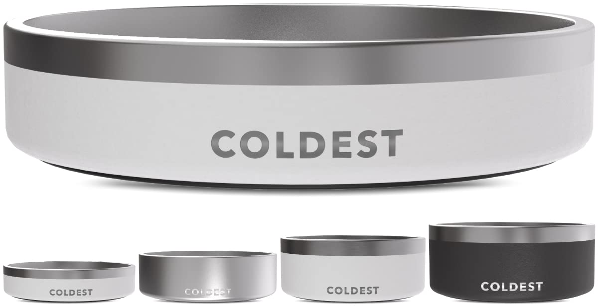 Bol The Coldest Water pour chien avec paroi triple en inox, durable.