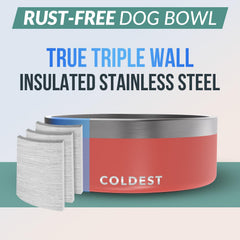 La gamelle The Coldest Water en acier inoxydable offre isolation triple couches.