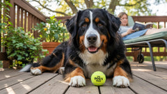 The Dog's Balls - Balle en feut non abrasif, plus douce pour les dents.