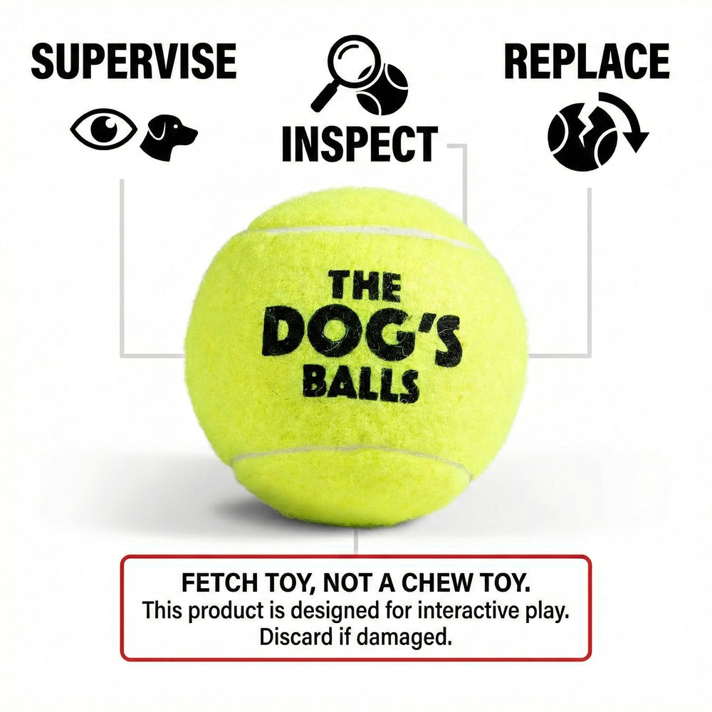 The Dog's Balls couleur jaune haute visibilité pratique au jardin