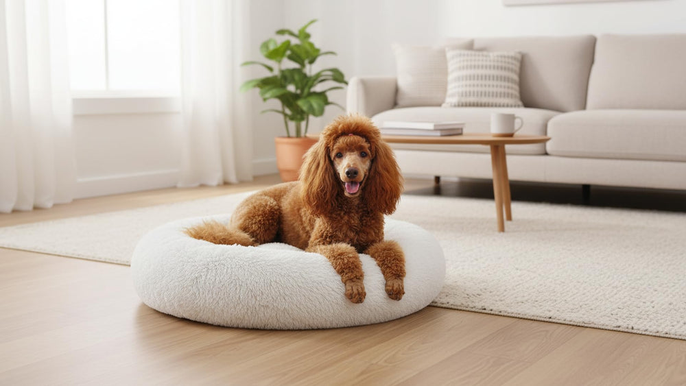 The Dog’s Balls Donut Bed — réhausse intérieure pour un confort accru.