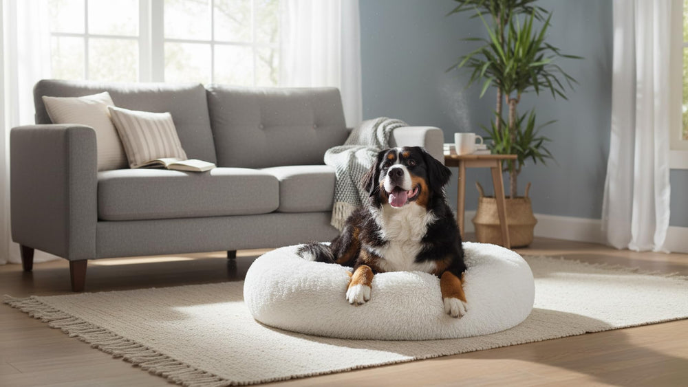The Dog’s Balls Donut Bed — taille XL 45 pouces, espace généreux.