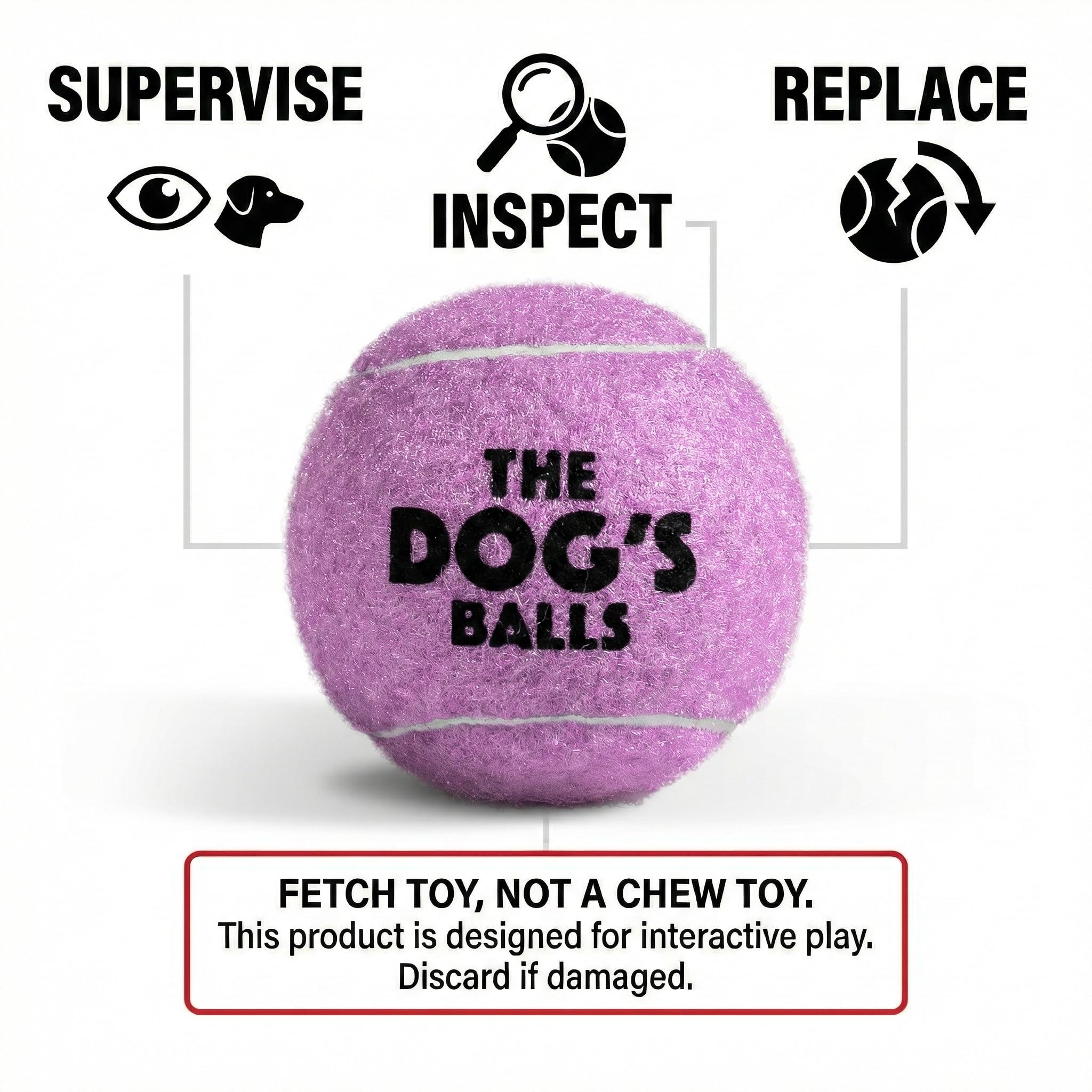 The Dog's Balls: idéal pour l'extérieur, jardin et plage, violet.