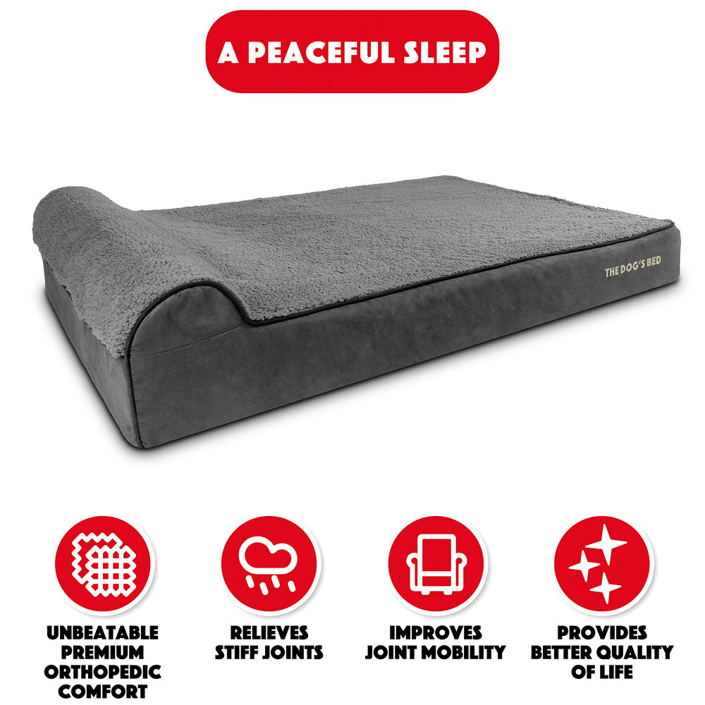 Matelas mousse à mémoire The Dog's Balls gris XXL pour chiens géants