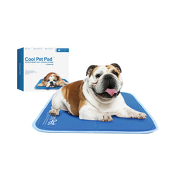 The Green Pet Shop tapis frais moyen bleu, apportant une sensation rafraîchissante après l'activité.