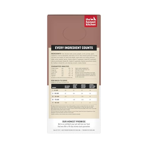Ingrédients de qualité humaine pour The Honest Kitchen Base Mix, alimentation transparente