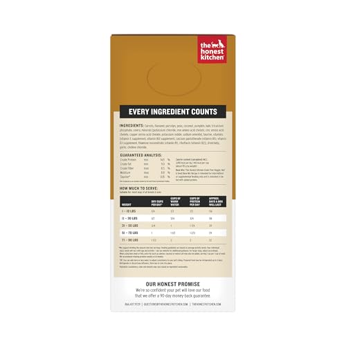 The Honest Kitchen base mix sans grains, ingrédients réhydratés simples pour repas faits maison.