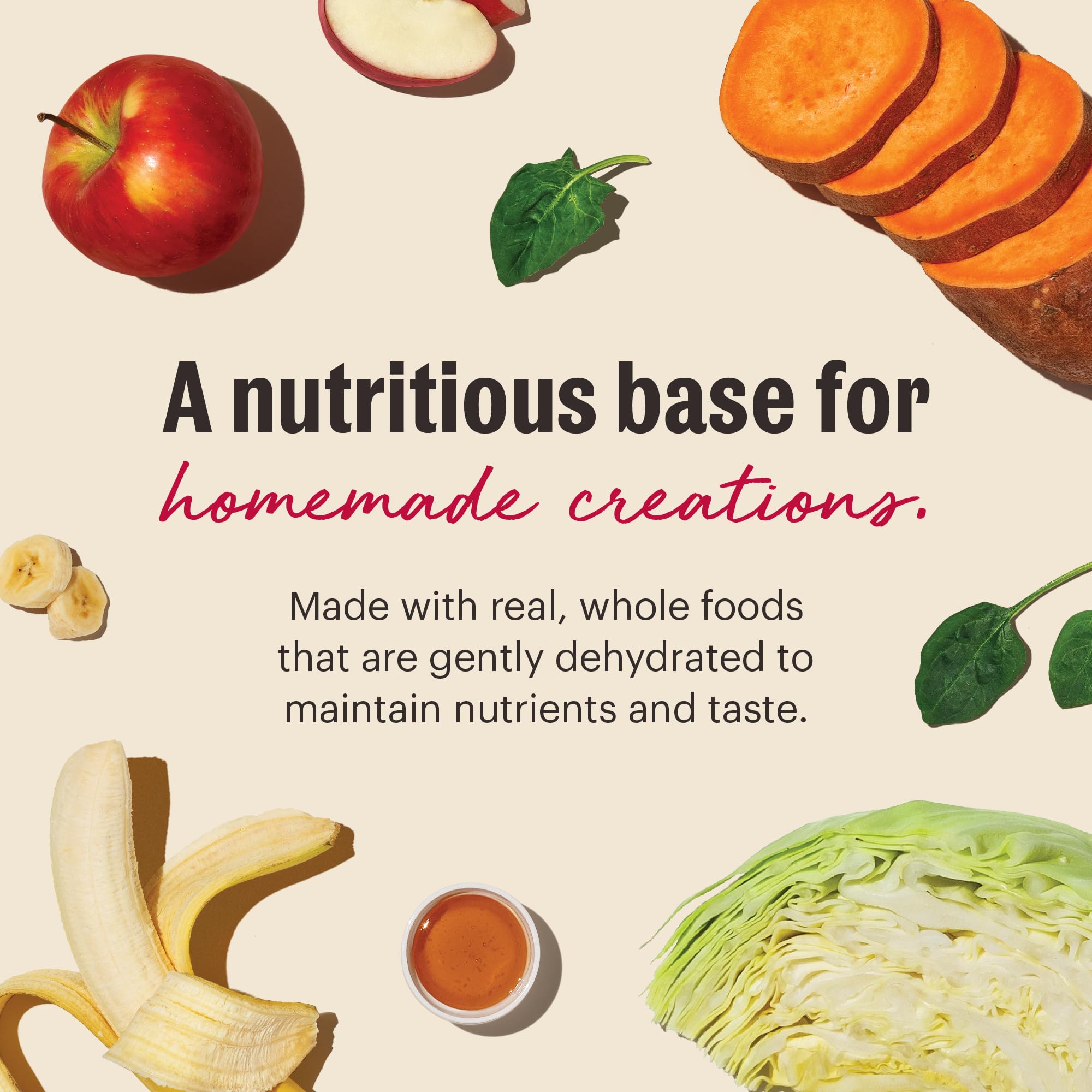 The Honest Kitchen Base Mix sans céréales et sans conservateurs artificiels.