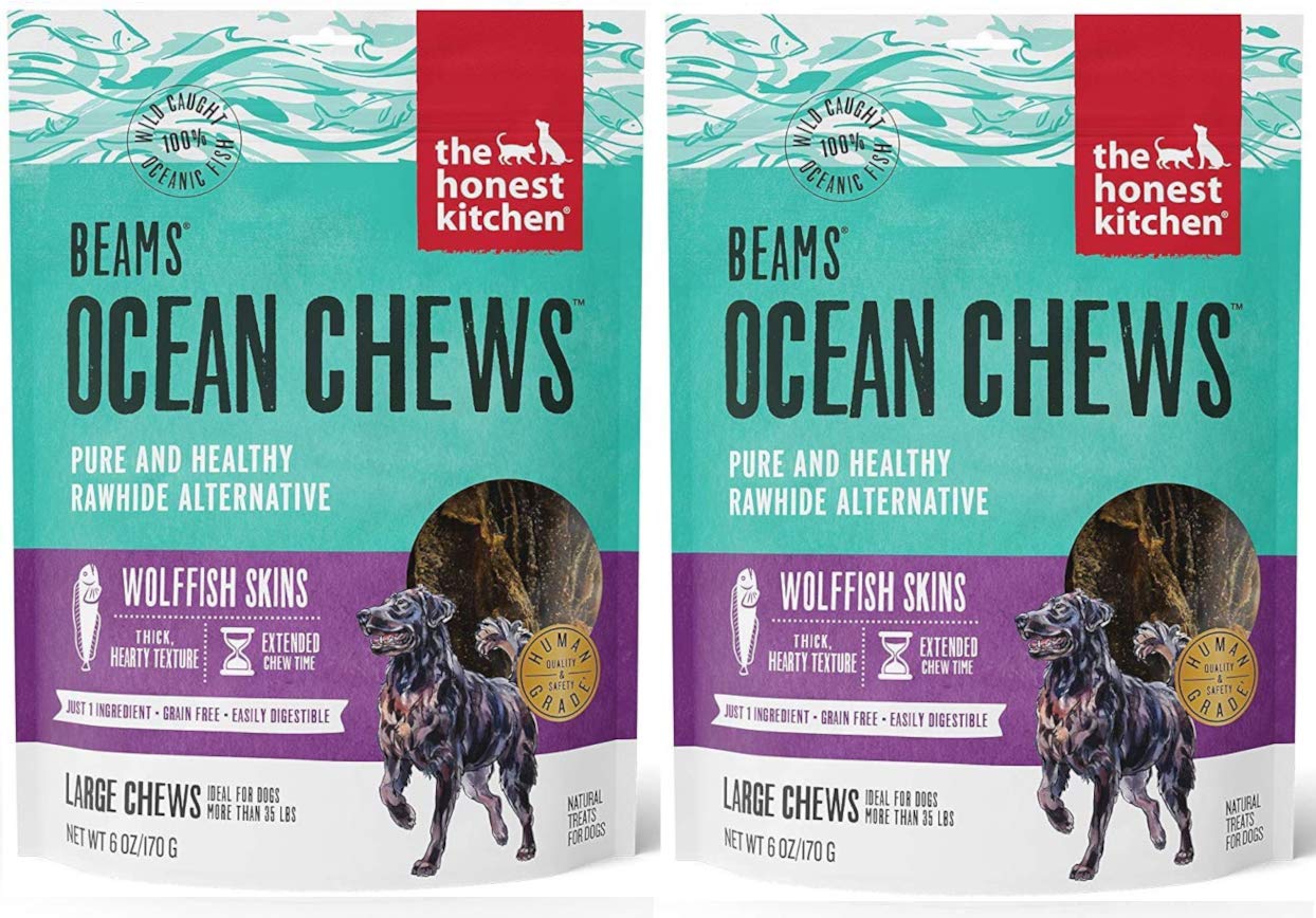 The Honest Kitchen Beams – emballage peau de poisson séchée pour chien, friandise naturelle