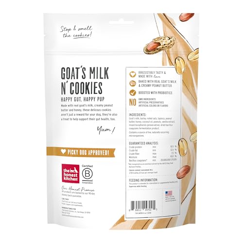 The Honest Kitchen biscuits lait chèvre texture: texture croquante idéale pour l'entraînement