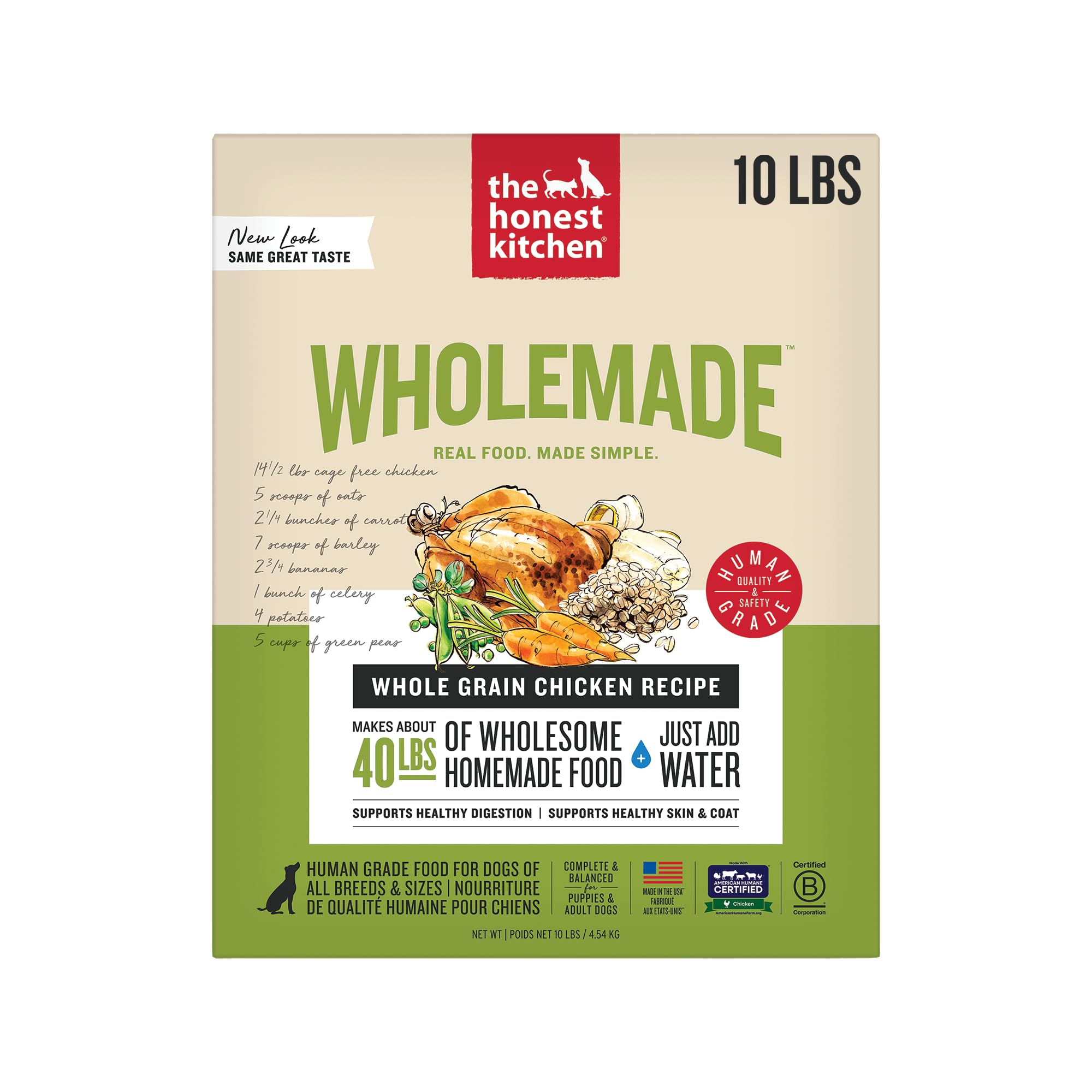 The Honest Kitchen — boîte 10 lb prête à préparer un repas complet pour chien.
