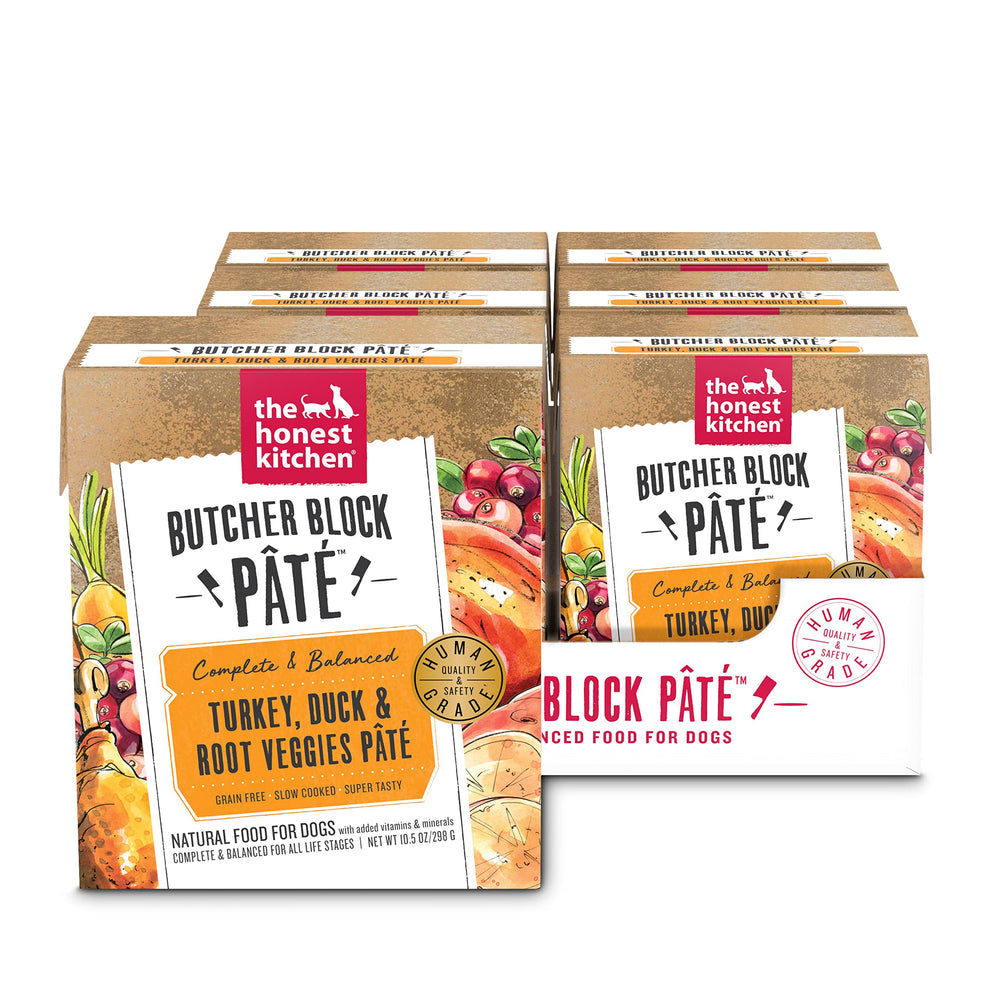 The Honest Kitchen Butcher Block Pâté: dinde et canard avec légumes racines.