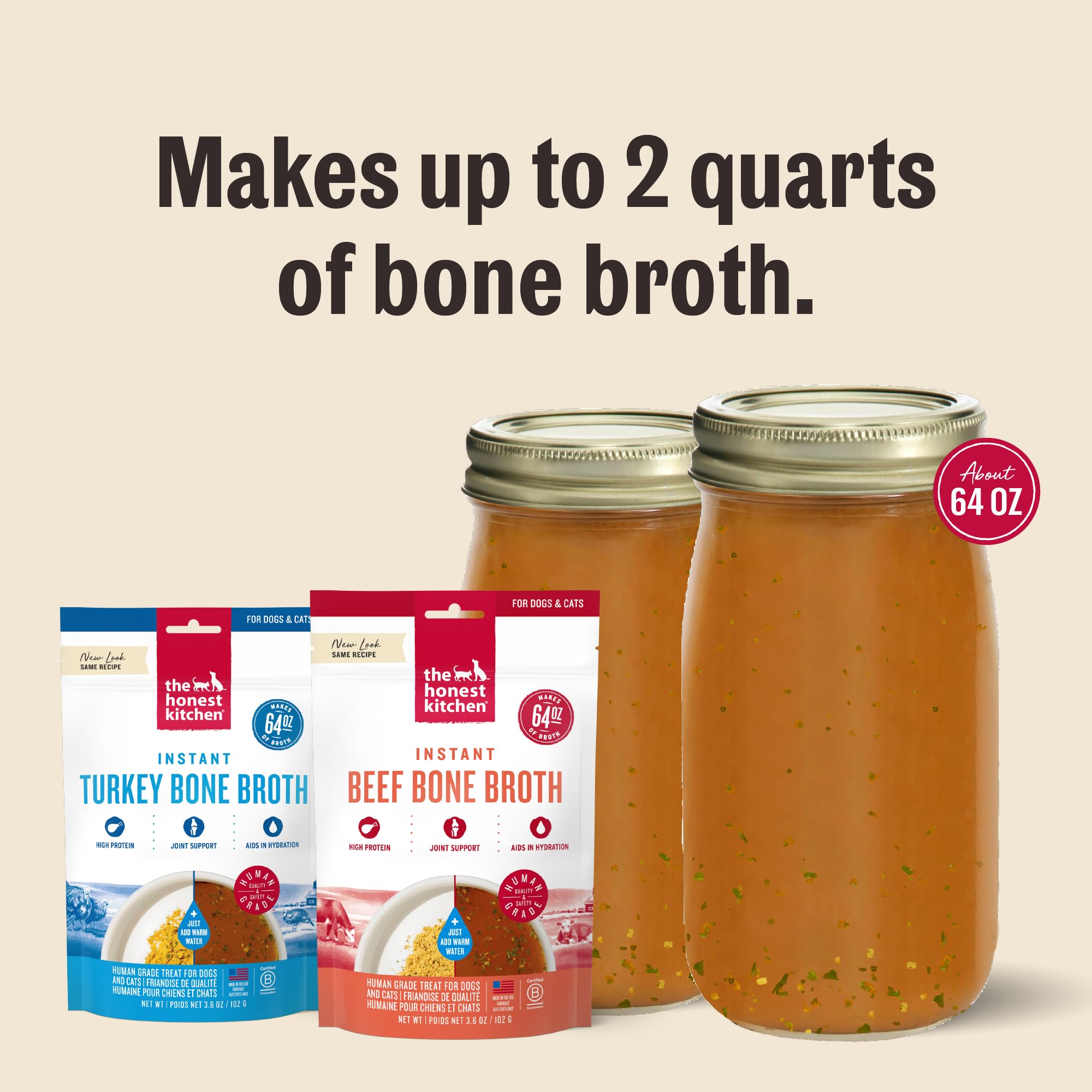 Ingrédients incluant potiron dans le bouillon The Honest Kitchen.