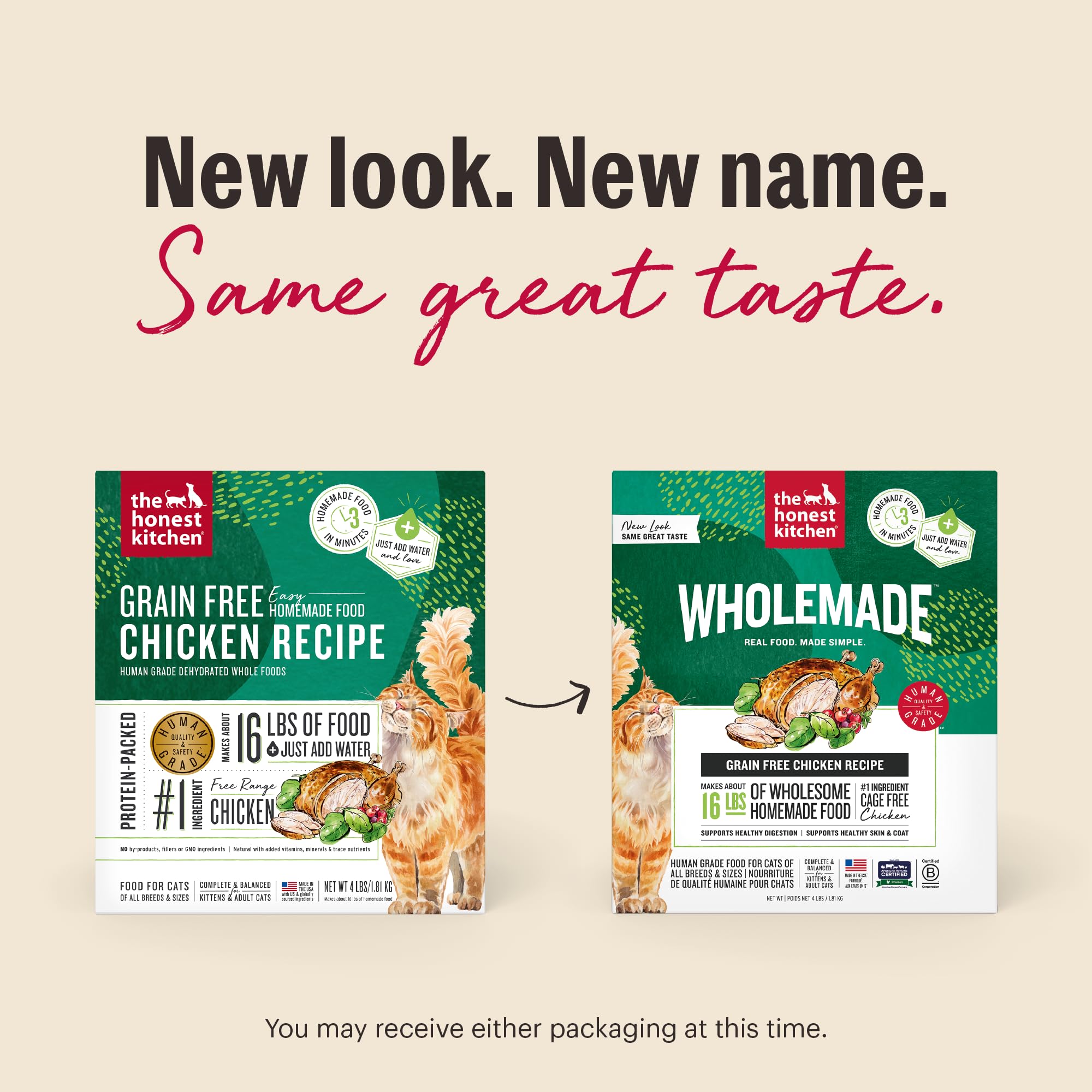 The Honest Kitchen chat-poulet protéines de haute qualité utilisées dans une texture appétissante.