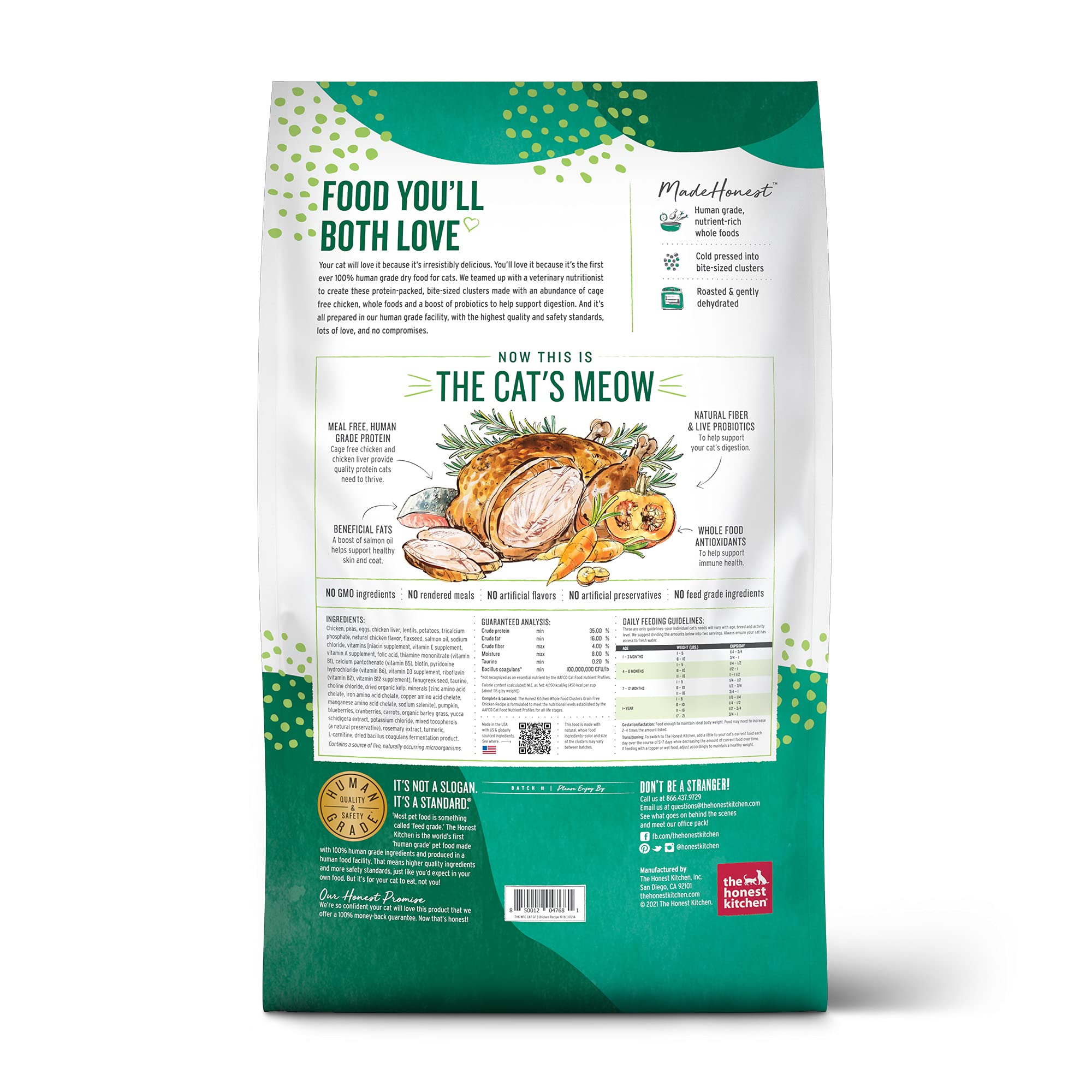 The Honest Kitchen probiotiques et muscle et foie pour digestion douce.
