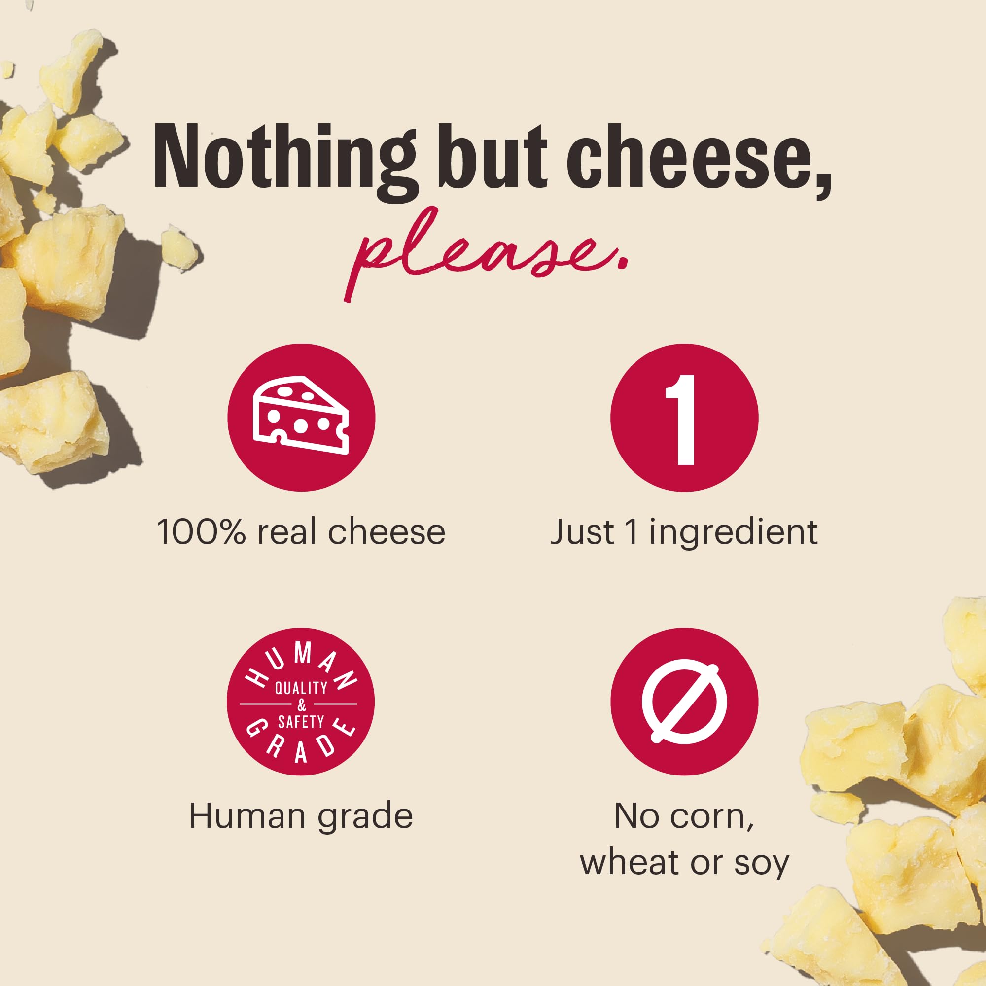 The Honest Kitchen Gouda bouchées – prête pour l'entraînement, récompense pratique.