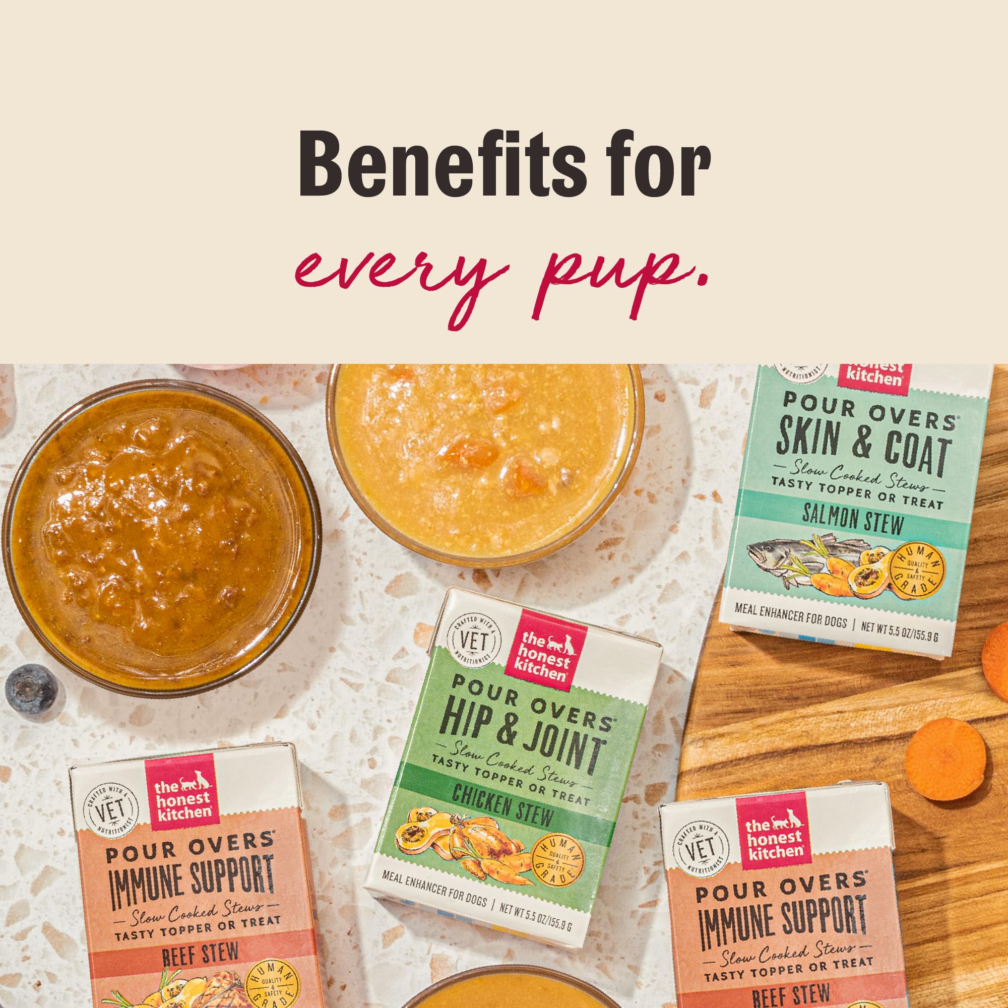 The Honest Kitchen chien âgé savourant un repas simple et nutritif