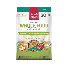 Sac The Honest Kitchen chiot poulet sans céréales, croquettes nutritives pour chiots.