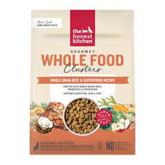The Honest Kitchen Clusters boeuf et avoine — sac, repas pratique et nutritif.