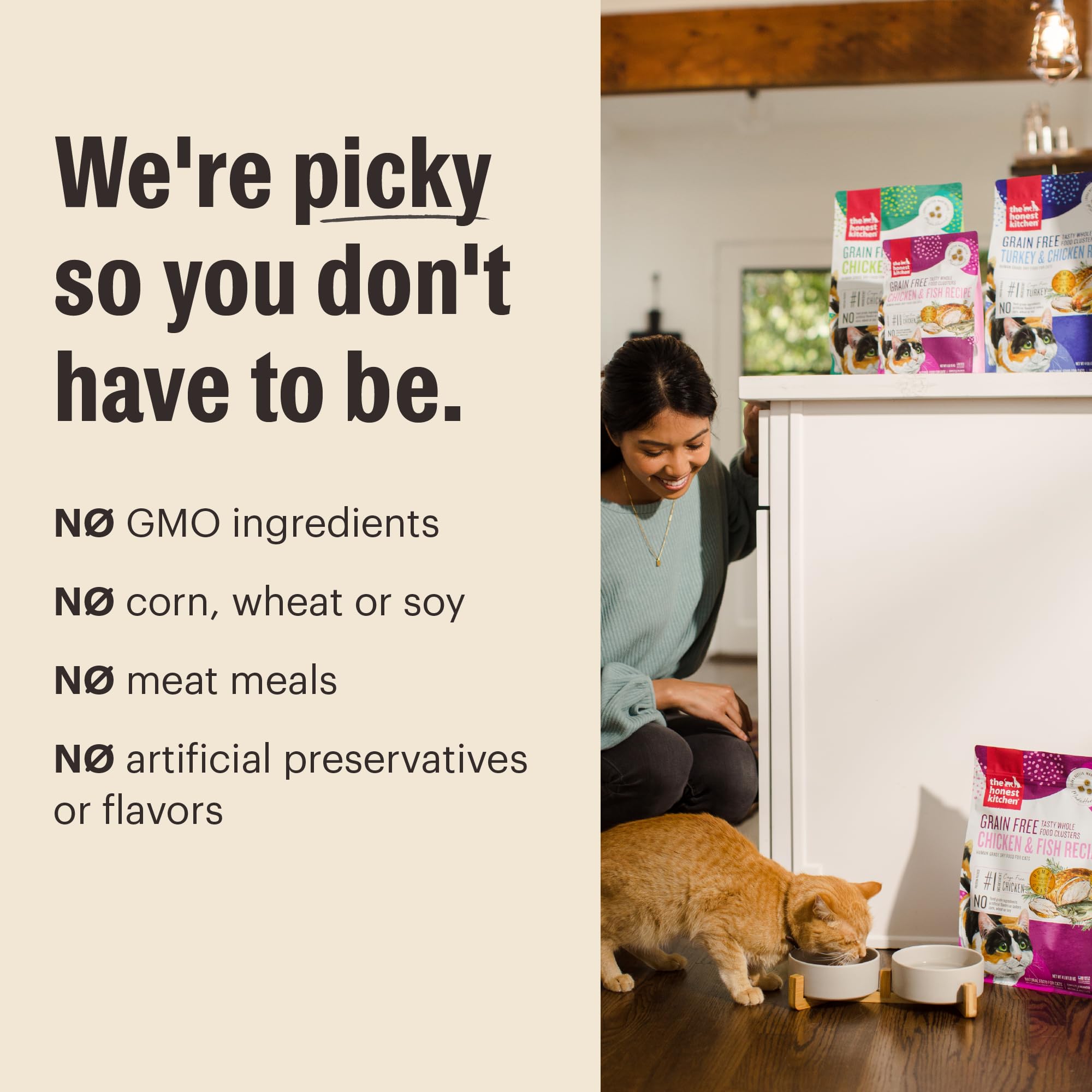 Formule adaptée gestation et lactation pour chats grâce à une nutrition complète The Honest Kitchen.