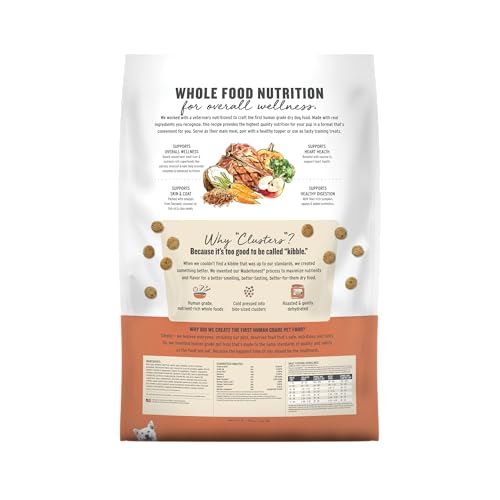 The Honest Kitchen clusters frais et pressés à froid pour une saveur durable.