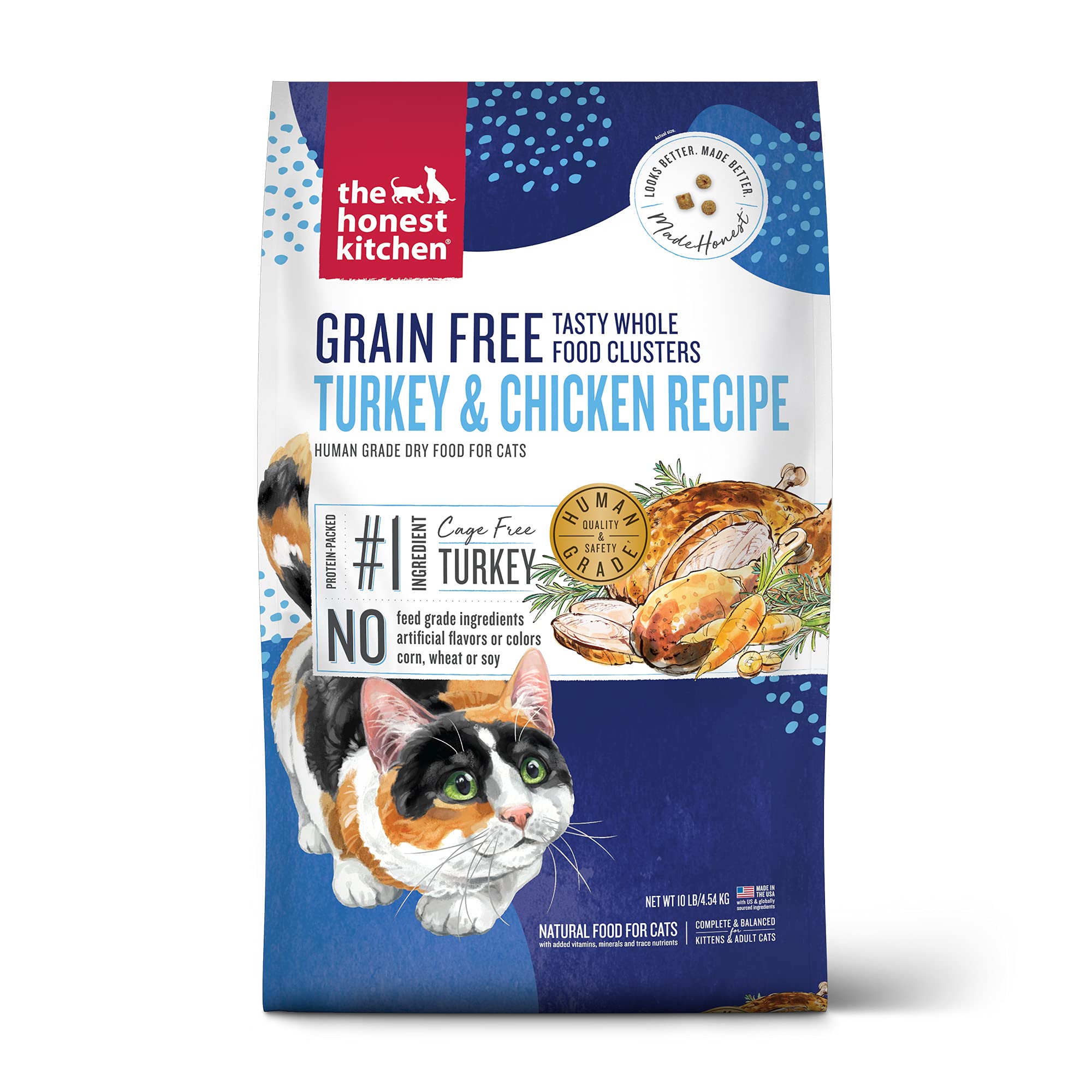 The Honest Kitchen Clusters dans un sac de 10 lb; nutrition complète pour chats.