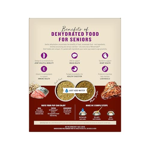 Déshydraté pour repas complet après ajout d'eau dans The Honest Kitchen.