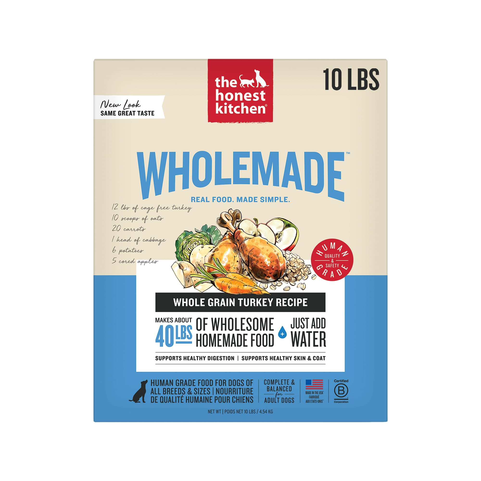 The Honest Kitchen dinde 10-lb boîte: repas pratique et nourrissant à réhydrater pour chiens