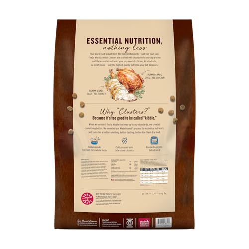 The Honest Kitchen Essential Clusters ingrédients naturels clairement visibles, nutrition complète.
