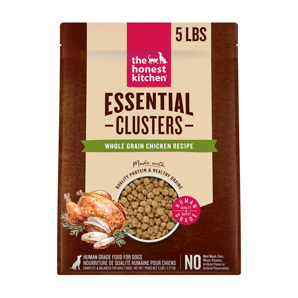 The Honest Kitchen Essential Clusters poulet entier 5 lb: repas équilibré pour chien.