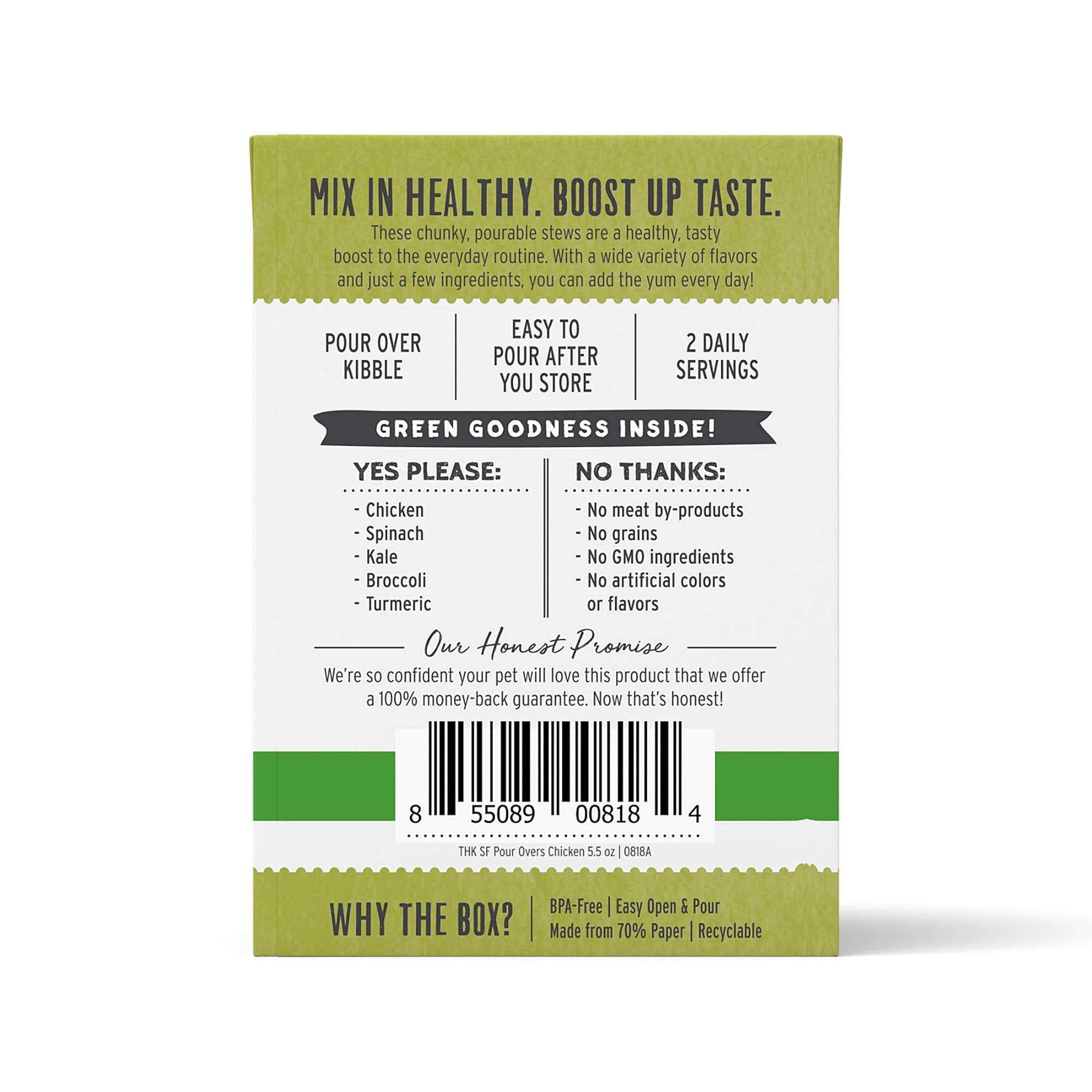 The Honest Kitchen ragoût poulet, texture nappante et agréable pour chien.