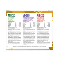 The Honest Kitchen Mince Chat – Packs variés offrant hydratation et goût lors des repas quotidiens.