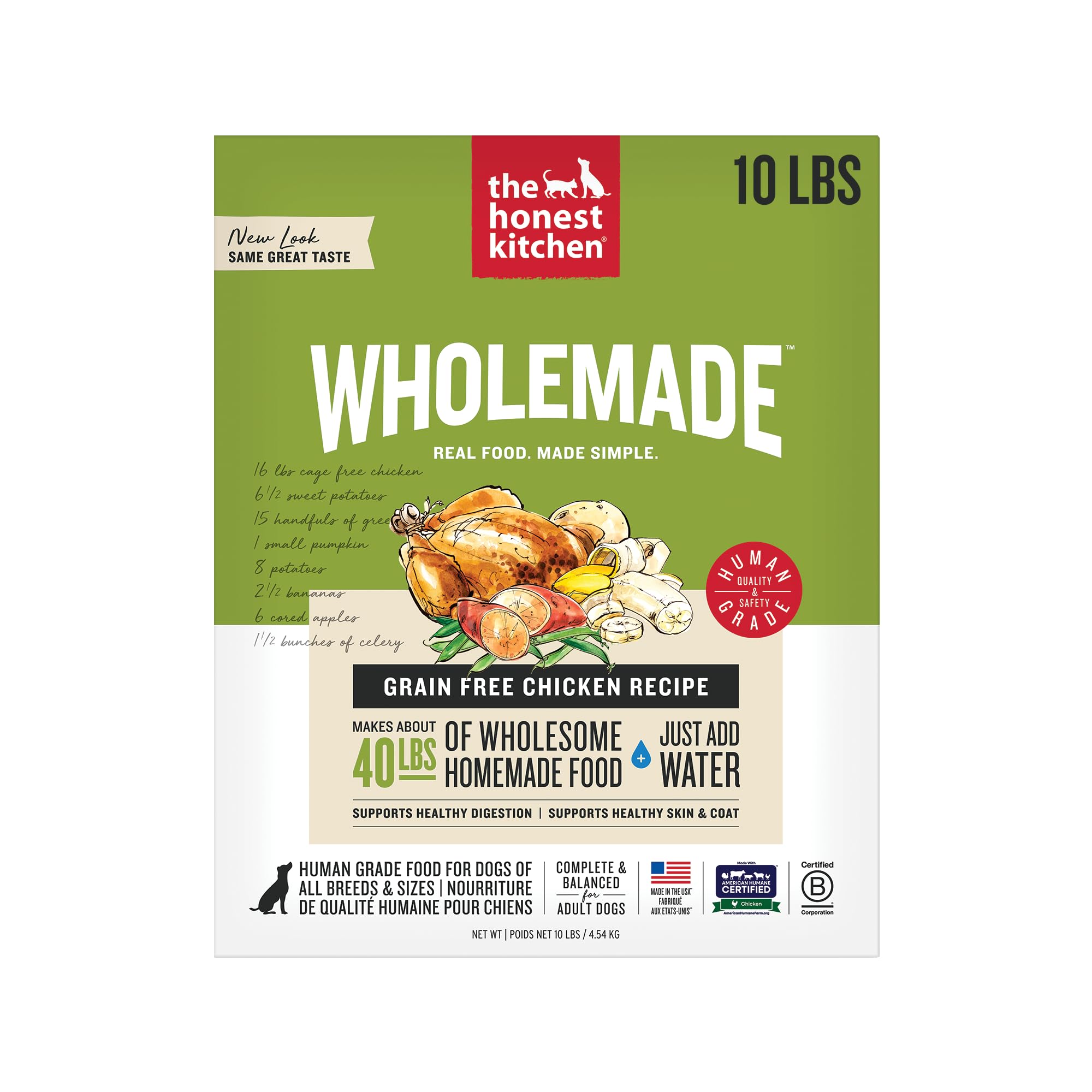 The Honest Kitchen – nourriture déshydratée au poulet grain-free pour chien.