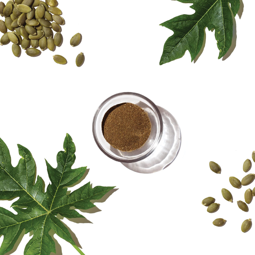 Feuilles de papaye et plantain dans Perfect Form, transparence nutritionnelle.