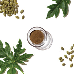 Feuilles de papaye et plantain dans Perfect Form, transparence nutritionnelle.