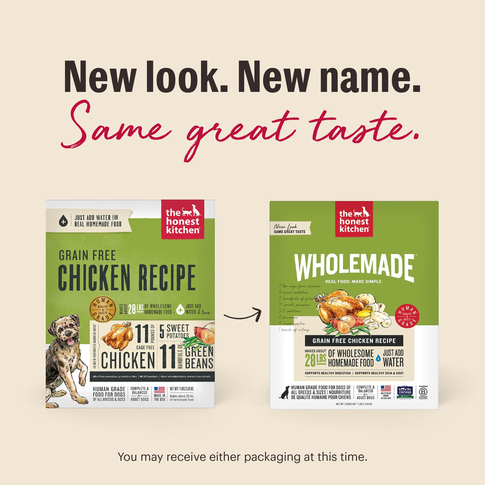The Honest Kitchen repas complet pour chien adulte, nutrition équilibrée pour tous les âges.