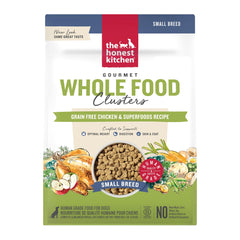 The Honest Kitchen sachet clusters poulet petit-chien, repas pratique et équilibré.