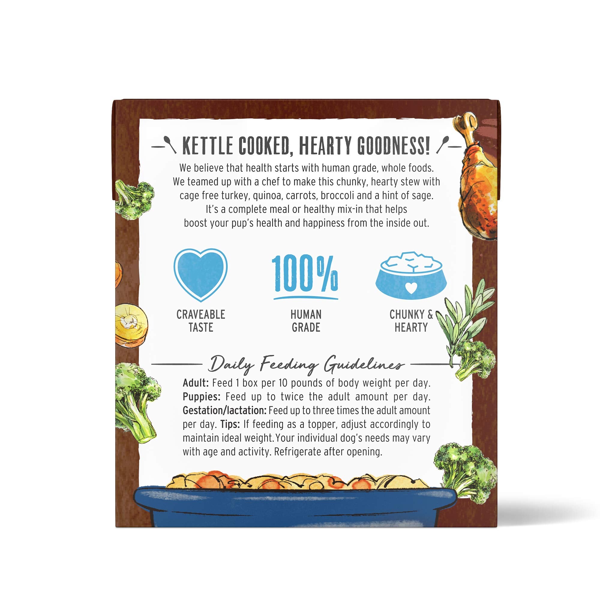 The Honest Kitchen texture copieuse et morceaux visibles dans un bouillon