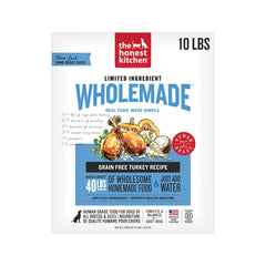 The Honest Kitchen WholeMade aliment chien dinde 10lb, repas pratique et équilibré.